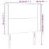 Cabecero con LED de tela gris taupe 83x16x118/128