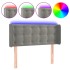 Cabecero con LED de terciopelo gris claro 103x16x78/88