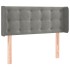 Cabecero con LED de terciopelo gris claro 103x16x78/88