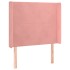 Cabecero con LED de terciopelo rosa 93x16x118/128
