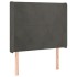 Cabecero con LED de terciopelo gris oscuro 83x16x118/128