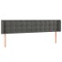 Cabecero con LED de terciopelo gris oscuro 183x16x78/88