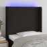 Cabecero con LED de tela negro 93x16x118/128