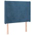 Cabecero con LED de terciopelo azul oscuro 103x16x118/128