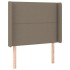 Cabecero con LED de tela gris taupe 93x16x118/128