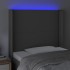 Cabecero con LED cuero sintético gris
