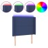 Cabecero con LED de tela azul 93x16x118/128