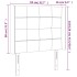 Cabecero con LED de terciopelo gris claro 83x16x118/128