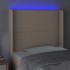 Cabecero con LED cuero sintético capuchino