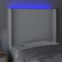 Cabecero con LED cuero sintético blanco 93x16x118/128