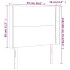 Cabecero con LED cuero sintético blanco 93x16x118/128