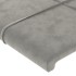 Cabecero con LED de terciopelo gris claro 93x16x118/128