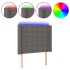 Cabecero con LED cuero sintético gris