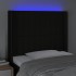 Cabecero con LED de tela negro 93x16x118/128