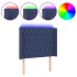 Cabecero con LED de tela azul 103x16x118/128