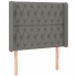 Cabecero con LED de tela gris oscuro103x16x118/128