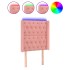 Cabecero con LED de terciopelo rosa 83x16x118/128