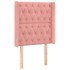 Cabecero con LED de terciopelo rosa 83x16x118/128