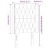 Cabecero con LED de terciopelo rosa 83x16x118/128