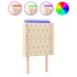 Cabecero con LED de tela color crema 83x16x118/128