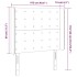 Cabecero con LED de terciopelo rosa 103x16x118/128