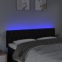 Cabecero con LED de tela negro 160x7x78/88