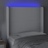 Cabecero con LED cuero sintético blanco 103x16x118/128