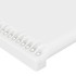Cabecero con LED cuero sintético blanco 103x16x118/128