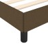 Estructura de cama sin colchón tela marrón oscuro 100x200