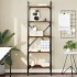 Librería de 5 estantes madera roble ahumado 56x31,5x174
