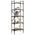 Librería de 5 estantes madera roble ahumado 56x31,5x174
