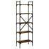 Librería de 5 estantes madera roble ahumado 56x31,5x174