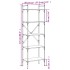 Librería de 5 estantes madera roble ahumado 56x31,5x174