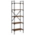 Librería de 5 estantes madera marrón roble 56x31,5x174