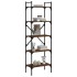 Librería de 5 estantes madera marrón roble 56x31,5x174