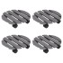 Soportes con ruedas para plantas 4 unidades gris WPC Ø30x7,5