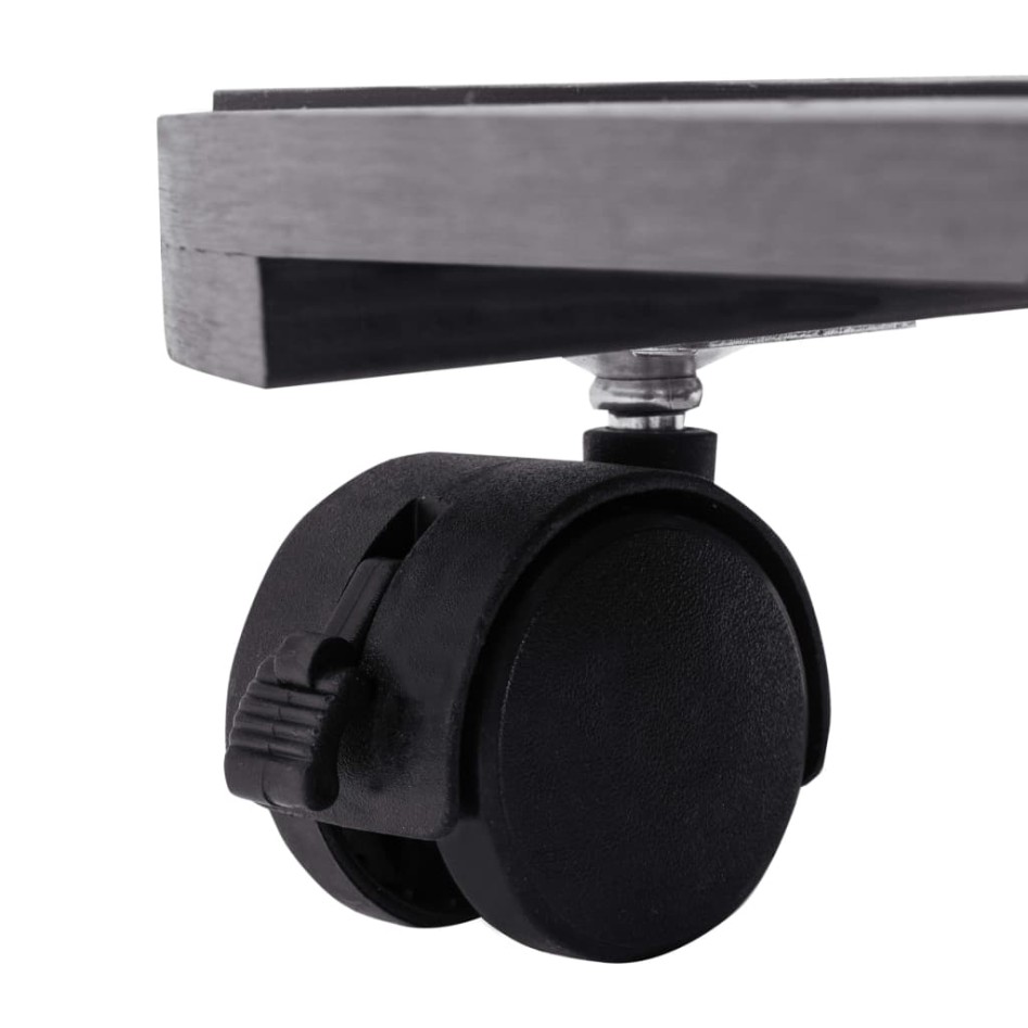 Soportes con ruedas para plantas 4 unidades gris WPC Ø30x7,5