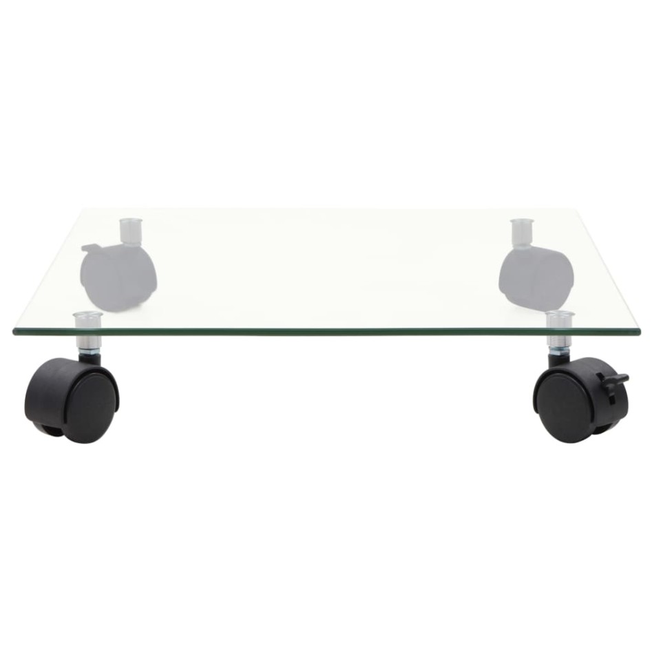 Soportes ruedas plantas 4 uds cuadrado vidrio templado 35x35