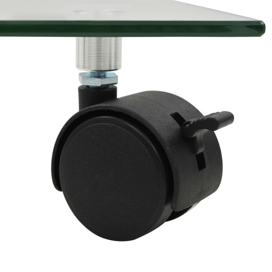 Soportes ruedas plantas 4 uds cuadrado vidrio templado 35x35