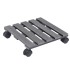 Soportes con ruedas para plantas 4 uds gris WPC 30x30x7,5