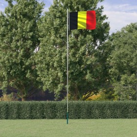 Mástil y bandera de Bélgica aluminio 6,23