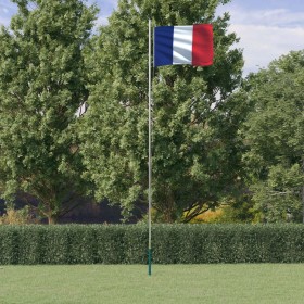 Mástil y bandera de Francia aluminio 6,23
