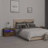 Mesitas de noche con luces LED 2 uds roble ahumado 60x35x40