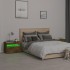 Mesitas de noche con luces LED 2 uds roble ahumado 60x35x40