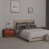 Mesitas de noche con luces LED 2 uds roble ahumado 60x35x40