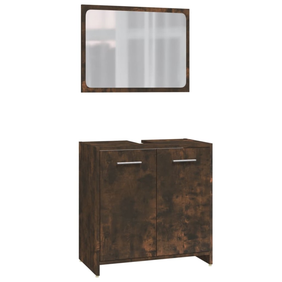 Set de muebles baño 3 pzas madera contrachapada roble