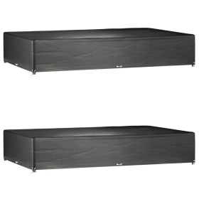 Fundas muebles jardín 2 uds 16 ojales rectangular 325x205x60