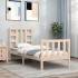 Estructura de cama individual con cabecero madera