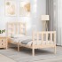 Estructura de cama individual con cabecero madera