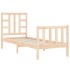 Estructura de cama individual con cabecero madera